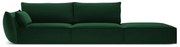 Canapea verde-închis cu tapițerie din catifea, cu colț pe partea stângă 264 cm Vanda – Mazzini Sofas