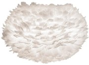 Abajur modern cu pene de gasca EOS alb, 22cm