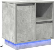vidaXL Dulap de noapte Gri din beton 50 x 34,5 x 50 cm Lemn compozit