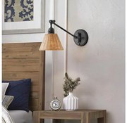 Hinkley HK-ARTI-1W-BK-NR - Aplică de perete cu spot ARTI 1xE27/60W/230V negru/maro