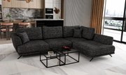 Coltar extensibil cu spatiu pentru depozitare, 276x191x90 cm, Larde R02, Eltap (Culoare: Negru - Vero 10)