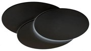 Aplica de perete LED ambientala CLOVER OVAL neagra