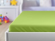 Cearsaf Jersey pentru patut copii verde 60x120 cm