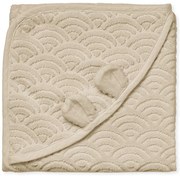 Prosop cu glugă pentru copii, bej din bumbac organic 80x80 cm Almond – Cam Cam Copenhagen