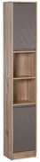 HOMCOM Dulap Baie Rafturi Reglabile Sertare PAL Stejar 30x24x170cm | Aosom Romania