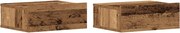 vidaXL Noptiere plutitoare 2 buc Lemn vechi 40x32x15 cm Lemn prelucrat