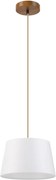 Lustră suspendată AIDA pe cablu, 1xE27/60W/230V, Ø 25 cm, stejar/maro/alb