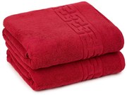 2 Prosoape Baie Bumbac 620g PRG612 Red 70x130 cm