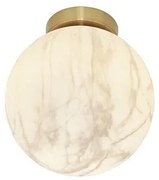 Plafoniera din sticla cu aspect de marmura Carrara 22cm