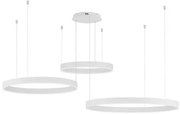 Lustra LED dimabila design circular MOTIF 3 ring alb