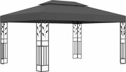 vidaXL Pavilion cu acoperiș dublu, antracit, 3 x 4 m