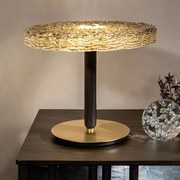 Veioza LED LUX, Lemn masiv, Sticla Turnata, MACRABÈ