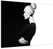 Tablou pe sticlă - O femeie à la yin și yang (70x50 cm)