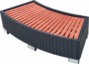 vidaXL Treaptă pentru spa, negru, 92 x 45 x 25 cm, poliratan