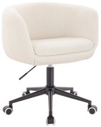 HR333K Scaun Boucle Crem cu Bază Neagră