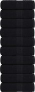 vidaXL Prosoape de baie, FROGN, 10 buc., negru, 30x30 cm, 360 g/m²