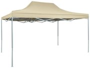 vidaXL Cort de petrecere pliabil profesional, crem, 3 x 4 m, oțel