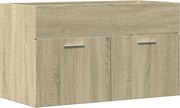 vidaXL Dulap chiuvetă baie, stejar sonoma 90x38,5x46 cm lemn prelucrat