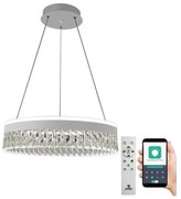 Lustră LED dimabilă pe cablu LED/90W/230V 3000-6500K alb + telecomandă