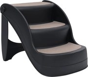 vidaXL Scări de câine pliabile în 3 trepte, negru