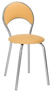 Scaun dinning   bucatarie Acvarium Plus, Ocru piele ecologica