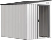 Outsunny magazie grădină căsuță de unelte pentru grădină 154x206.5x160/181 cm alb | Aosom Romania