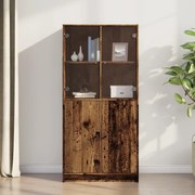 vidaXL Dulap înalt cu uși, lemn vechi, 68x37x142 cm, lemn prelucrat