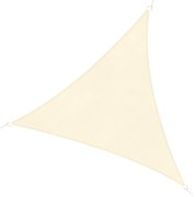 Outsunny Cort Parasolar Triunghiular Protecție UV, Ideal pentru Grădină, Terasă, Piscină, Alb Crem, 3x3x3m | Aosom Romania