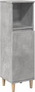 vidaXL Dulap de baie, gri beton, 30x30x100 cm, lemn prelucrat