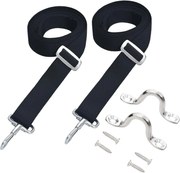 vidaXL Centuri superioare Bimini, 2 buc., textil & oțel inoxidabil