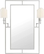 Oglinda cu iluminat decorativa LUX clasic Astaire argintiu/ alb 109312 HZ