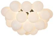 Plafonieră inteligentă neagră cu sticlă opal 6 lumini incl. Zigbee G9 - Uvas