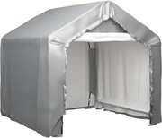 vidaXL Cort de depozitare, gri, 180x180 cm, oțel galvanizat