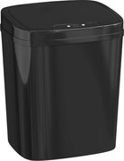 HOMCOM Coș de Gunoi Automat pentru Bucătărie 15 L cu Senzor Infraroșu și Mod Manual Inel de Fixare Rezistent la Amprente Negru | Aosom Romania