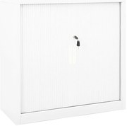 vidaXL Dulap cu ușă glisantă, alb, 90x40x90 cm, oțel
