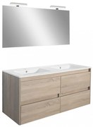 Mobilier complet de baie Porto Prime 120 în culoarea stejarului Sonoma