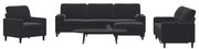 vidaXL Set de canapele cu perne/rulouri, 4 piese, negru, catifea