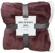 Patura luxoasa din microplus imitatie de miel NESTIVE roz Dimensiuni: 150 x 200 cm