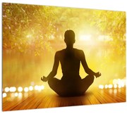 Tablou pe sticlă - meditare (70x50 cm)