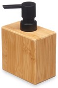 Distribuitor de sapun lichid, patrat, bambus, 5,8 x 9,7 x 15 cm