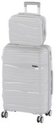 TraveLux Voyager III gurulós bőrönd szett szürke
