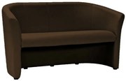 Canapea TM-3 piele ecologica maro inchis/wenge EK18