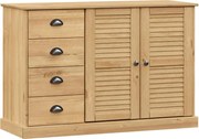 vidaXL Servantă cu sertare VIGO, 113x40x75 cm, lemn masiv de pin