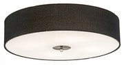 Plafoniera rustică neagră 50 cm - Drum Jute
