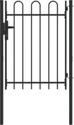 vidaXL Poartă de gard Gri 103 x 175 cm Oțel vopsit electrostatic