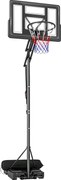 SPORTNOW Coș de Baschet Reglabil 235-305cm, Rezistent la Impact, Negru | Aosom Romania
