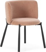 Set de scaune de sufragerie piersică 2 buc. tapițat Ginny – MOME