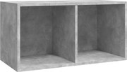 vidaXL Cutie de depozitare viniluri, gri, 71x34x36 cm, lemn compozit