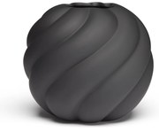 Vaza Twist Ball, 12 cm, neagra - COOEE