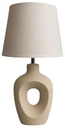 Lampa de masa ceramica si abajur bej Madelor